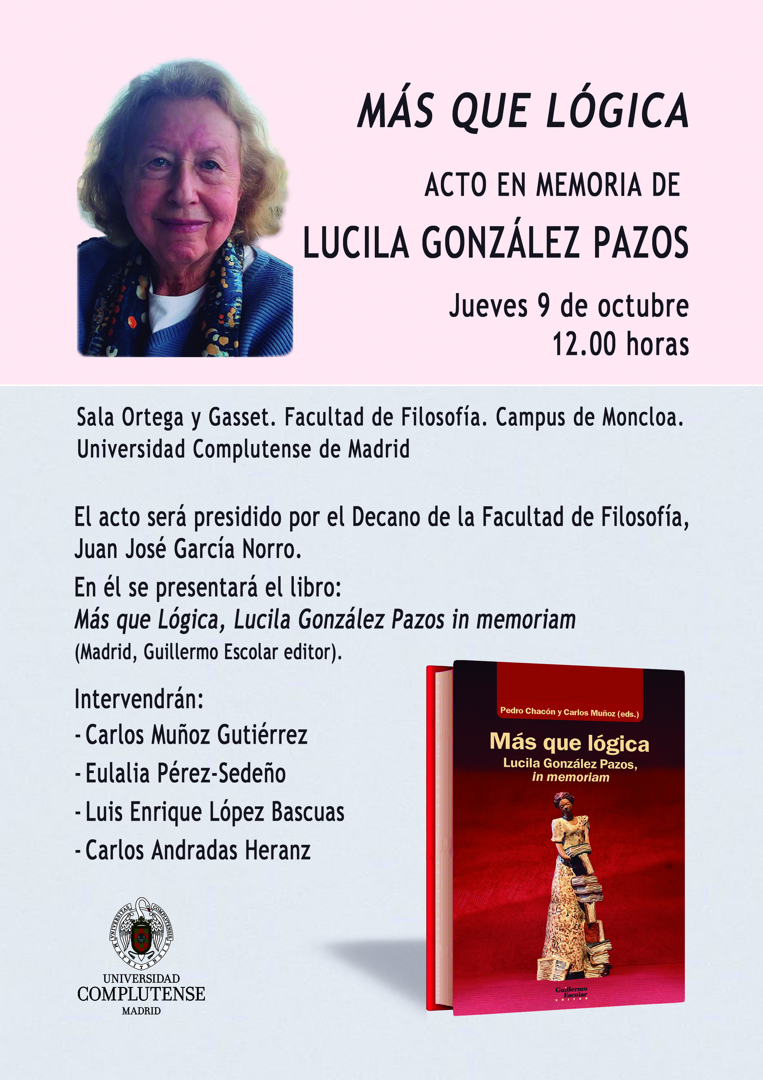Acto en memoria de Lucila González Pazos Recibidos